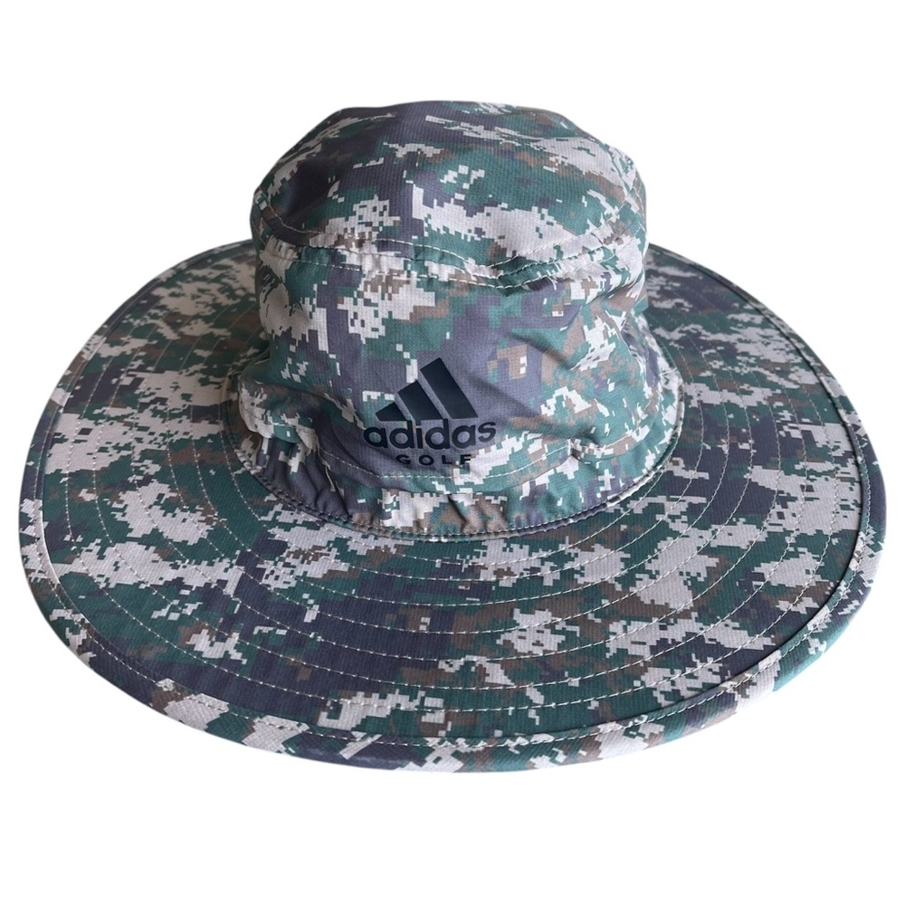 adidas Men's UPF Wide Brim Digital Camouflage Golf Hat Small/Medium